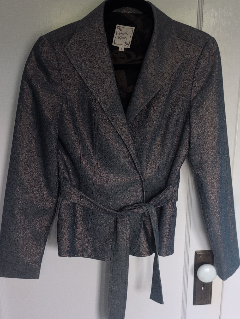 Tailored Metallic Nanette Lepore Jacket Blazer Size 6